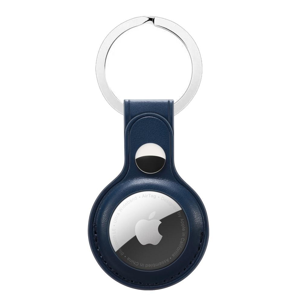 Nøglering Læder Apple AirTag blå