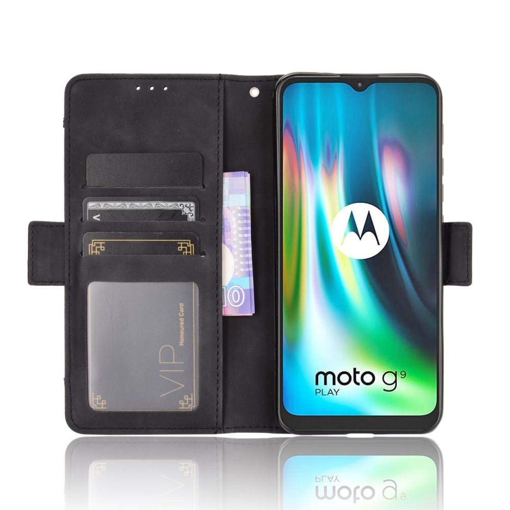 Multi Tegnebogsetui Motorola Moto E7 Plus sort