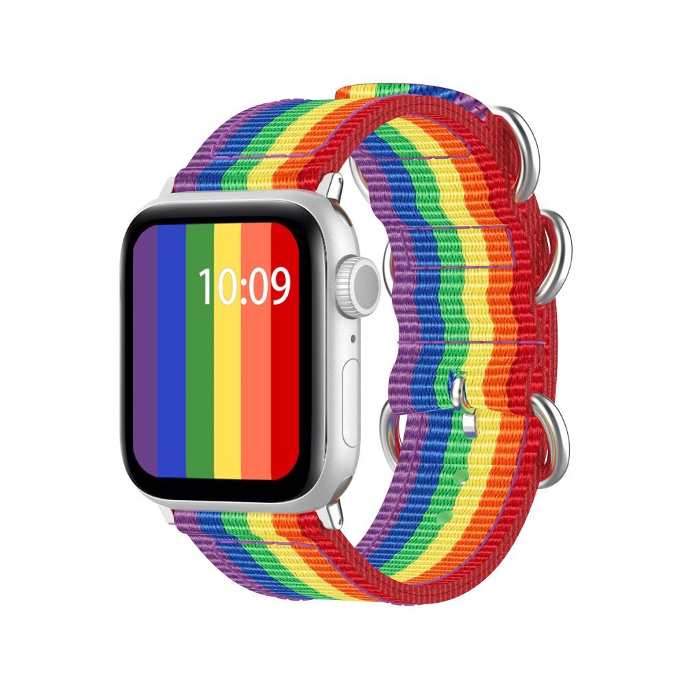 Apple Watch 41mm Series 8 Nato armbånd Rainbow