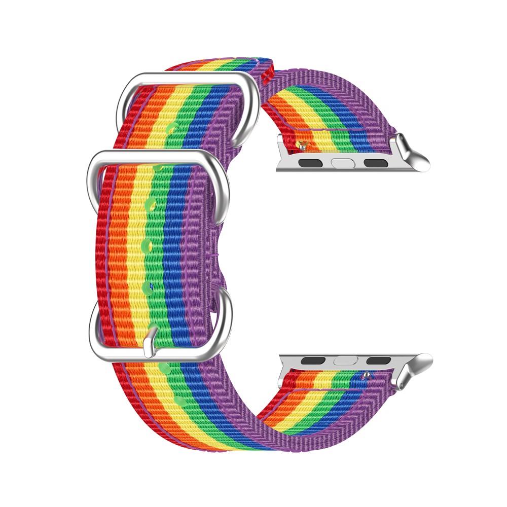 Apple Watch 41mm Series 8 Nato armbånd Rainbow