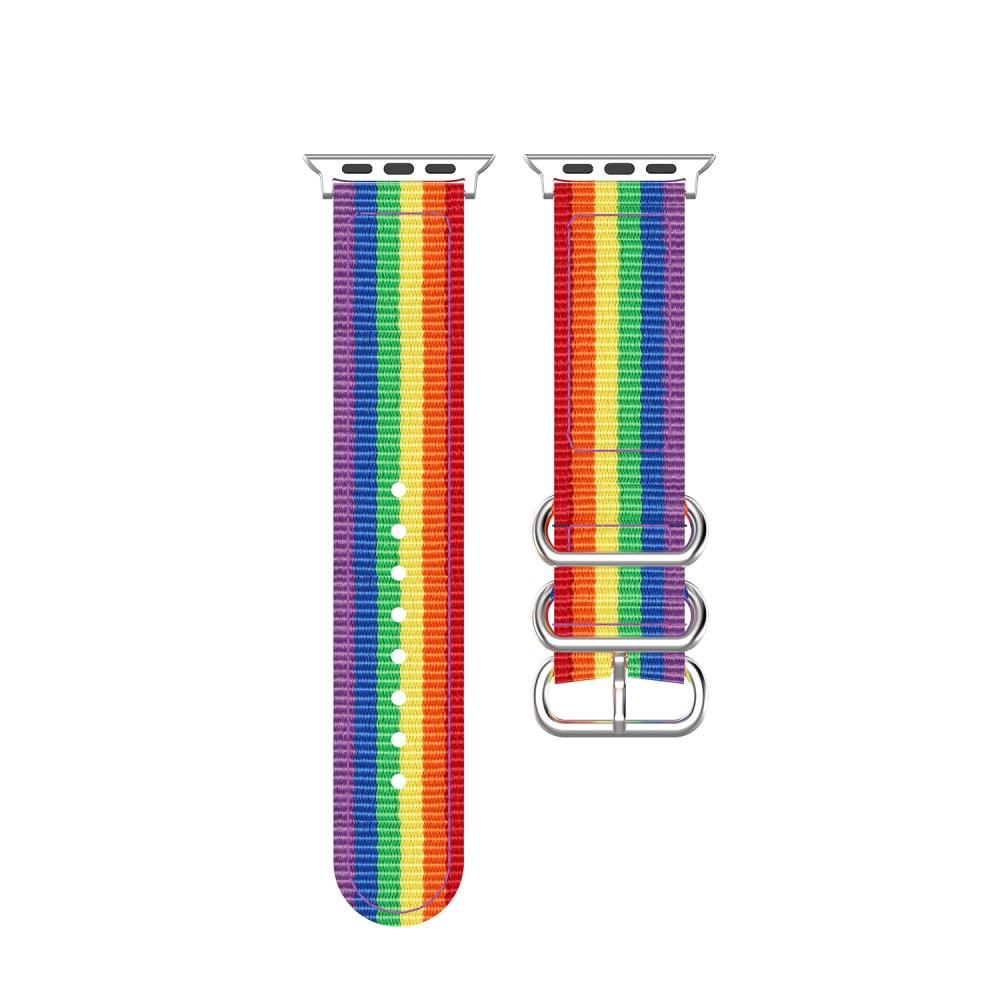 Apple Watch 41mm Series 8 Nato armbånd Rainbow