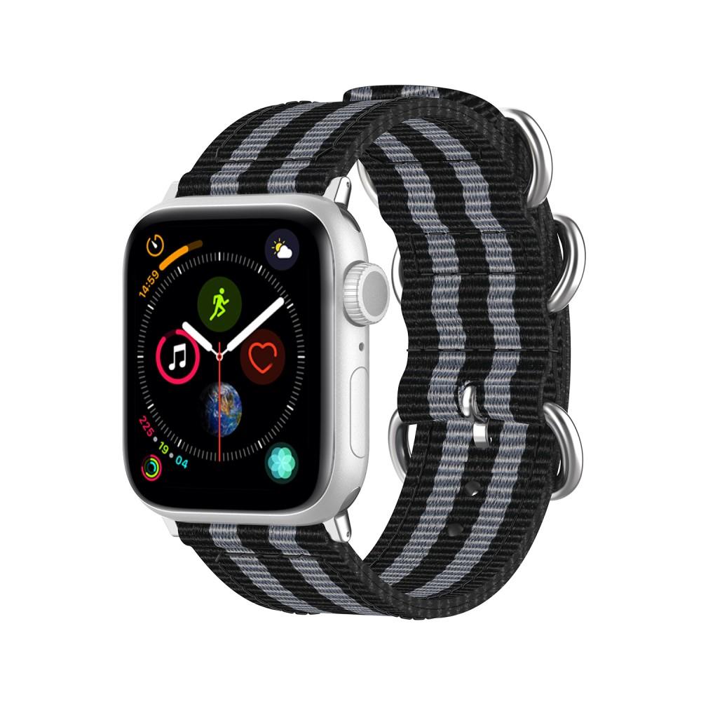 Apple Watch 44mm Nato armbånd sort/grå