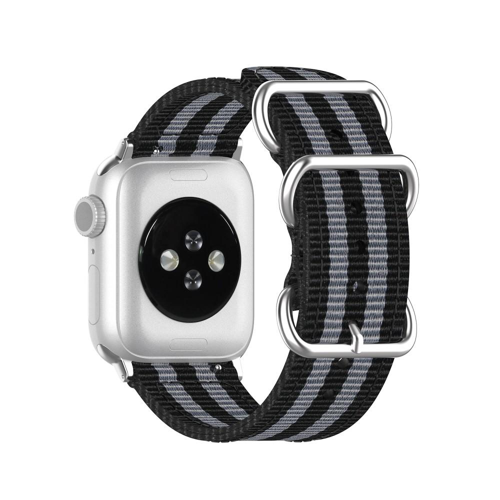 Apple Watch 44mm Nato armbånd sort/grå