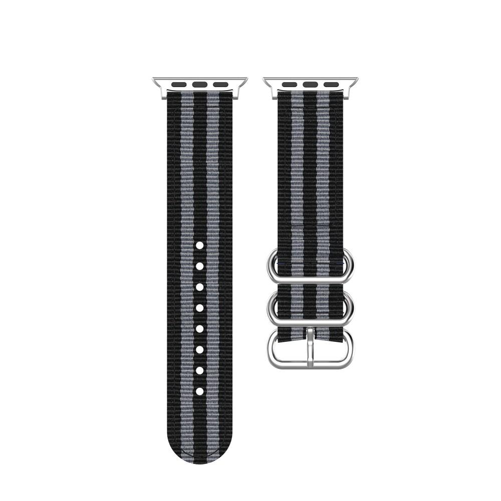 Apple Watch 44mm Nato armbånd sort/grå