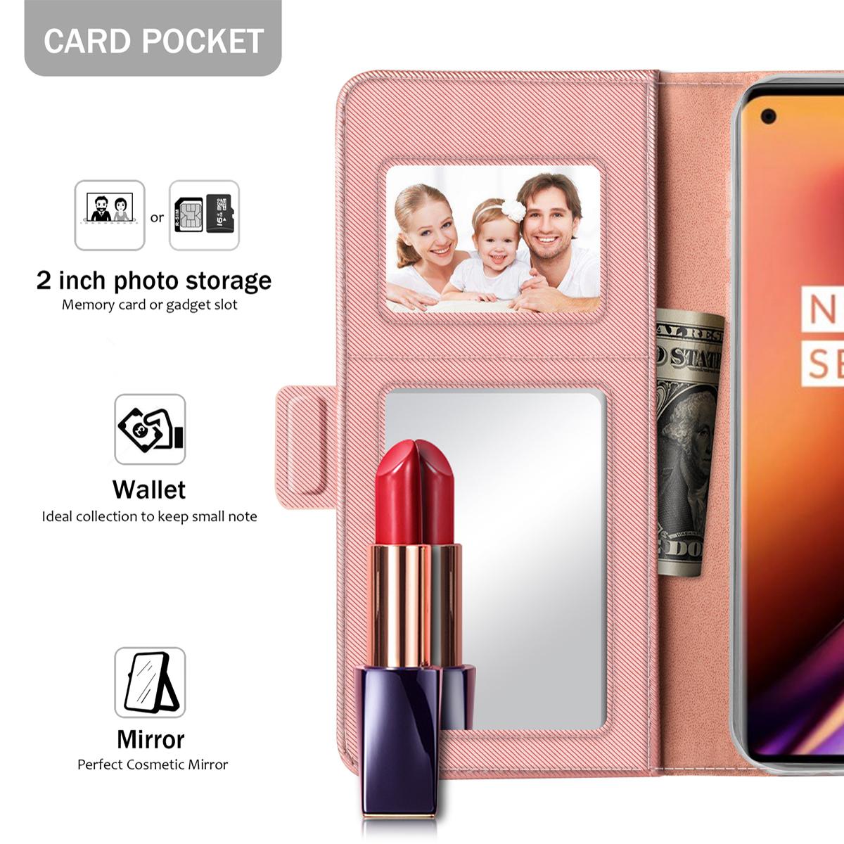 Mobiltaske Spejl OnePlus 8 Pro rosaguld