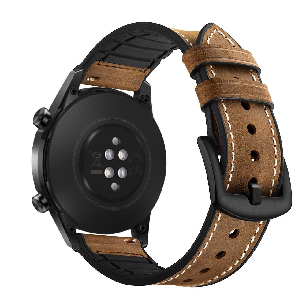 Premium Læderrem Huawei Watch GT 2 Pro/GT 2 46mm/GT 2e brun