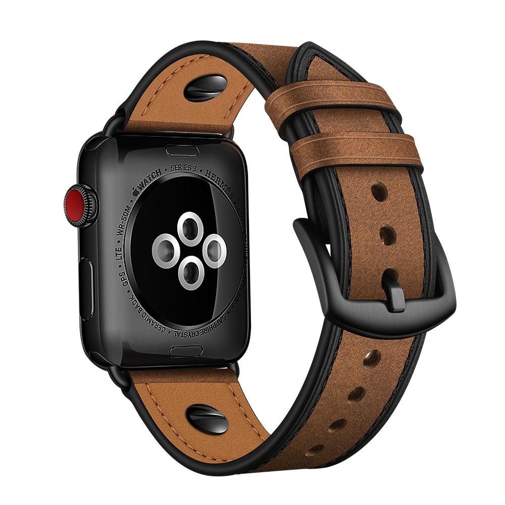 Premium Stud Watch Band Apple Watch SE 44mm Brown