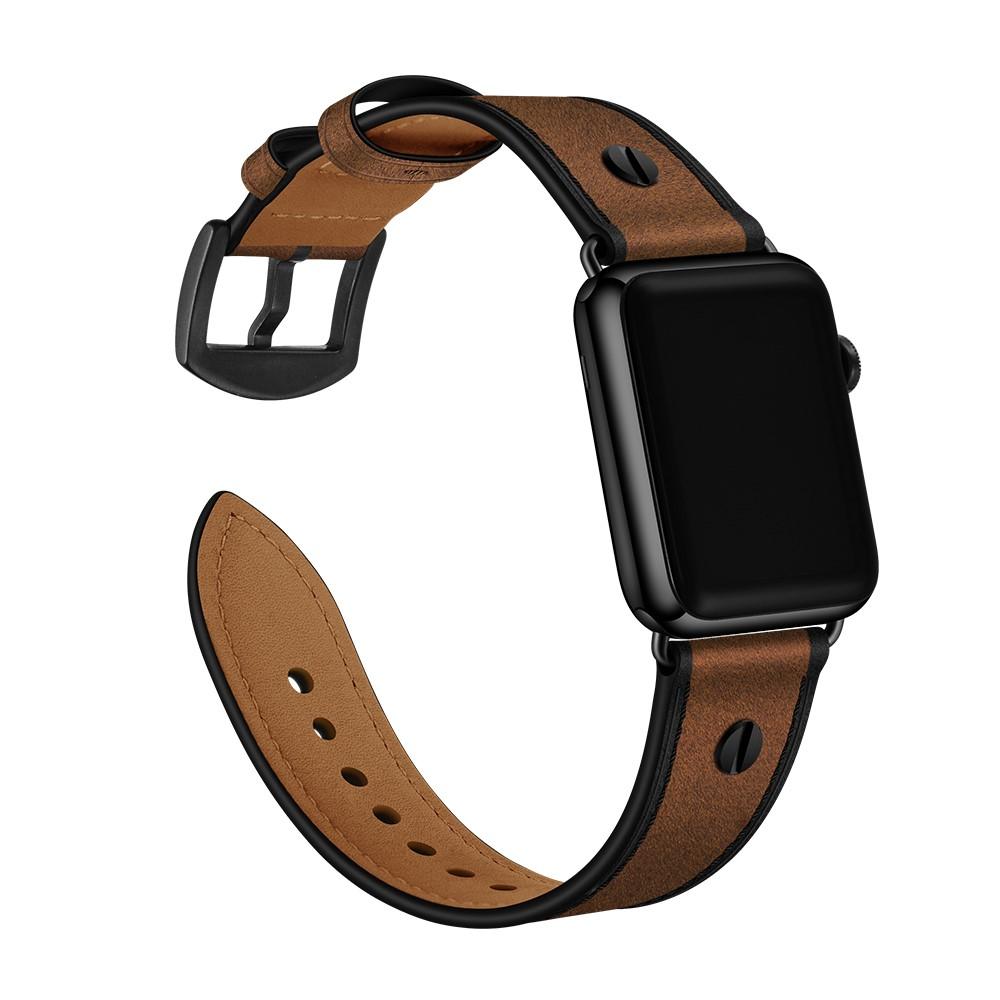 Premium Stud Watch Band Apple Watch SE 44mm Brown