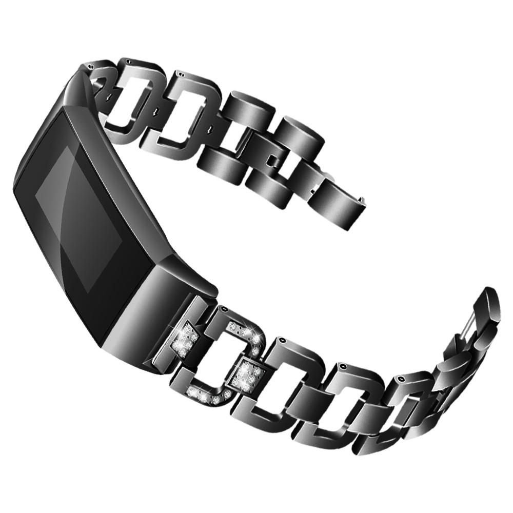 vokal Bror Grundlæggende teori Rhinestone Bracelet Fitbit Charge 3/4 Black - køb online