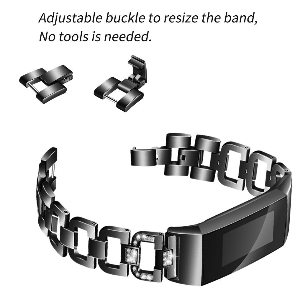 Rhinestone Bracelet Fitbit Charge 3/4 Black
