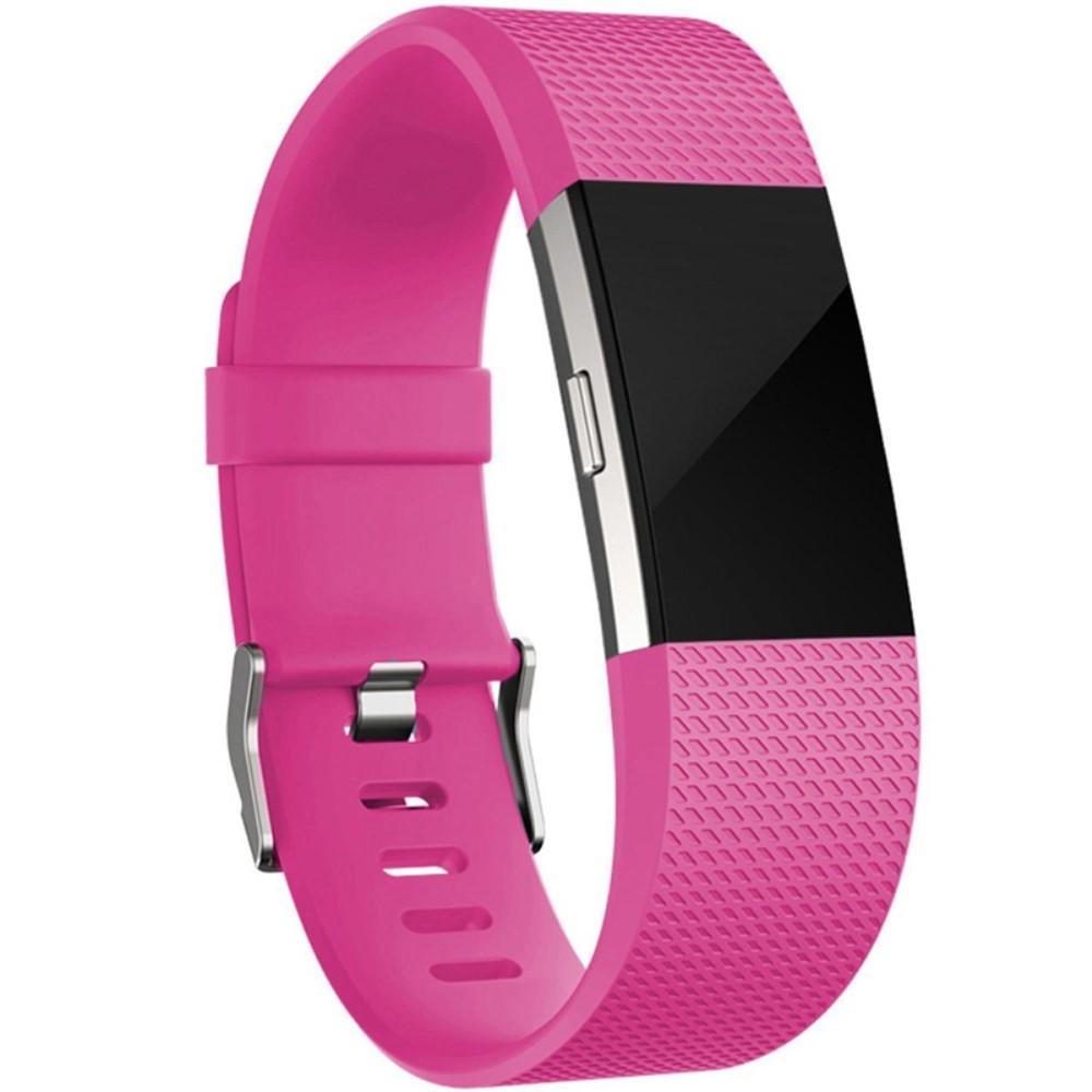 Silikonearmbånd Fitbit Charge 2 cerise