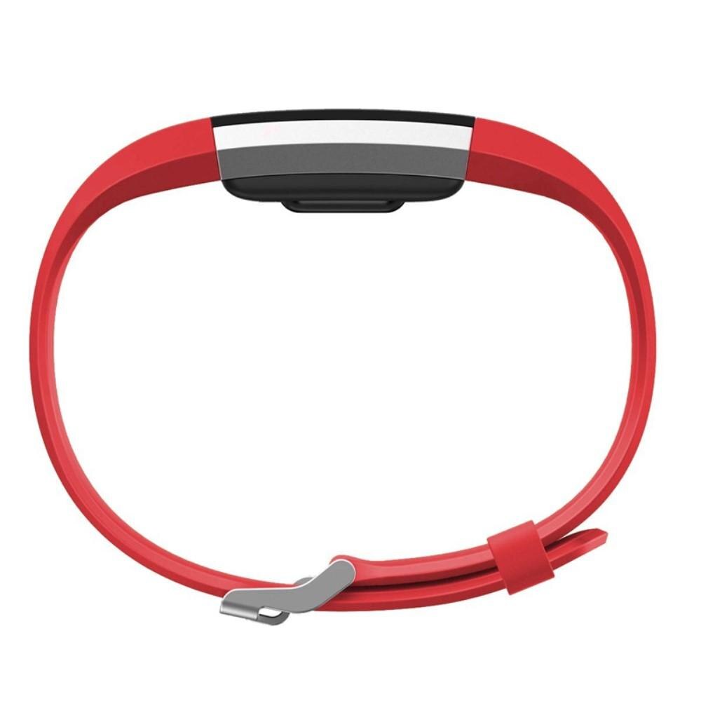 Rem af silikone til Fitbit Charge 2 Rød