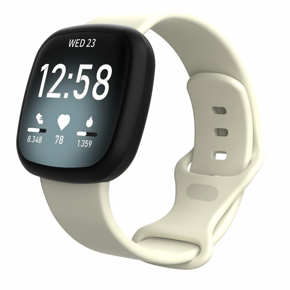 Silikonearmbånd Fitbit Versa 3/Sense beige (Small)