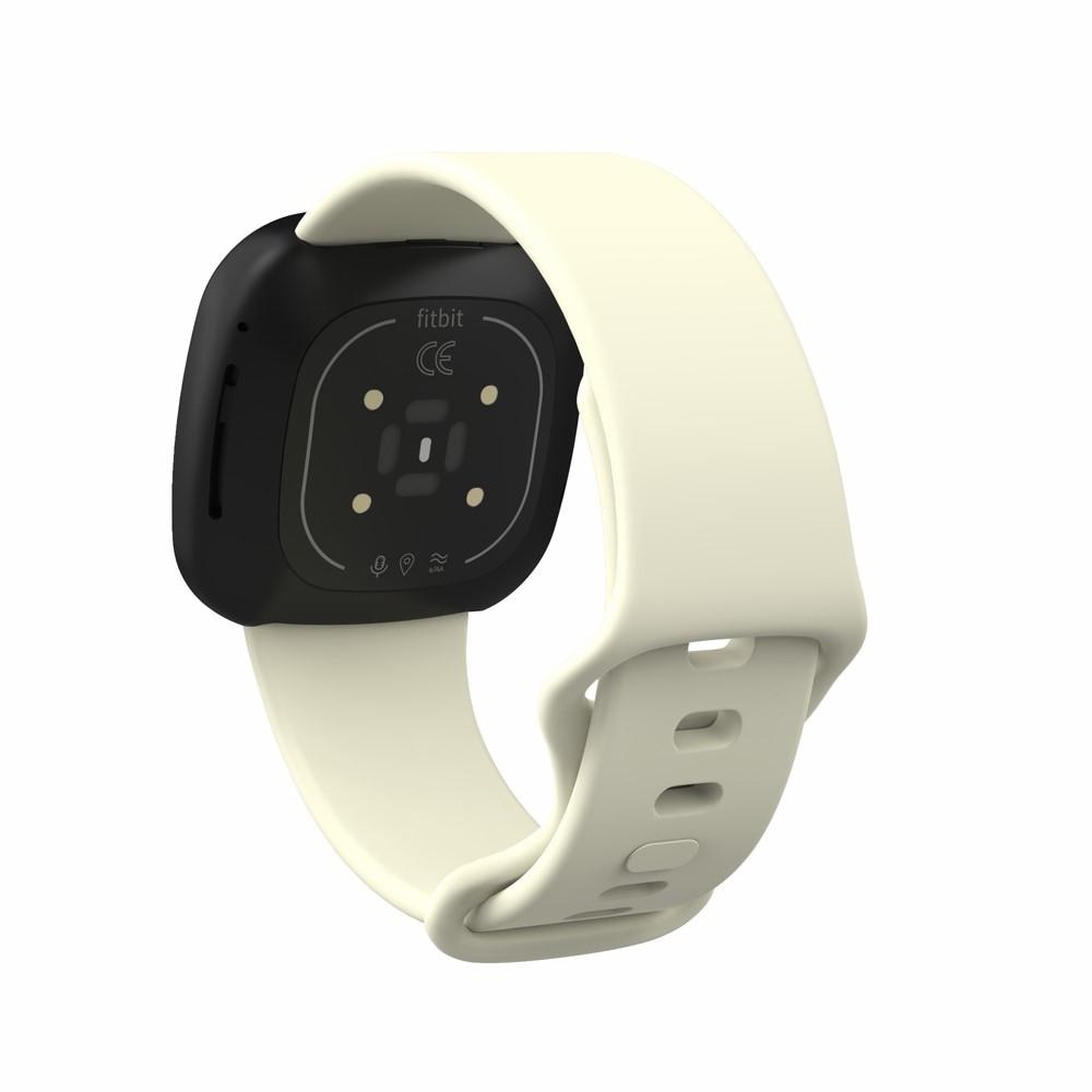 Silikonearmbånd Fitbit Versa 3/Sense beige (Small)