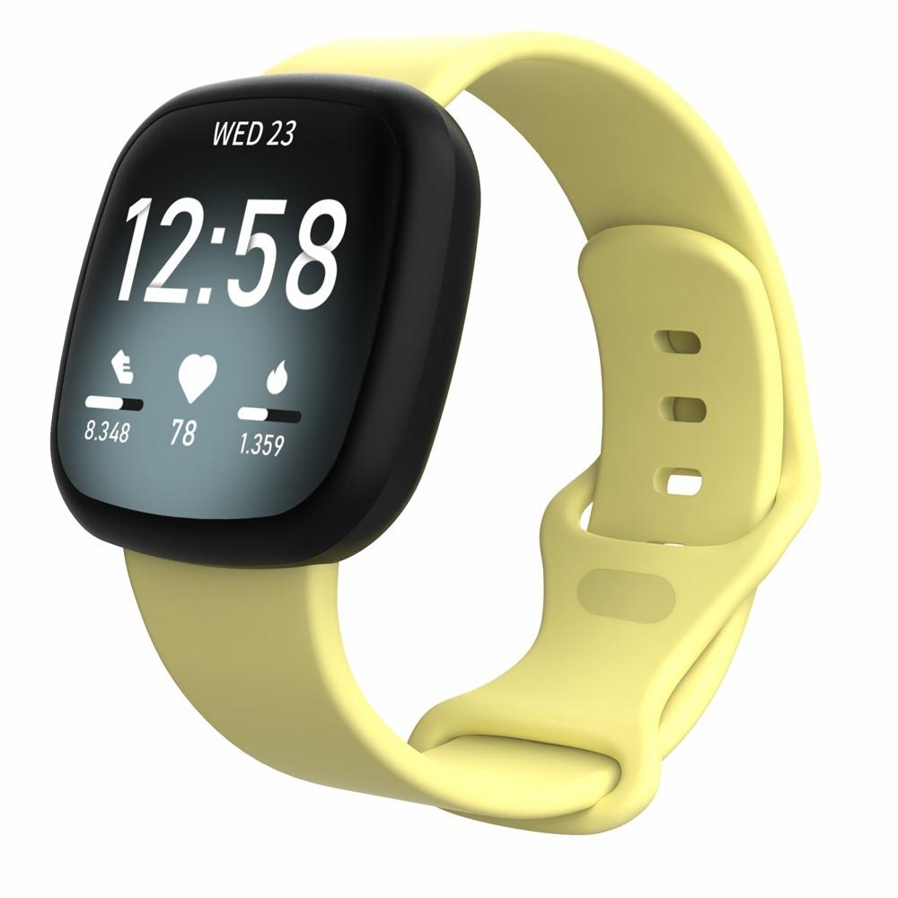 Silikonearmbånd Fitbit Versa 3/Sense gul (Small)