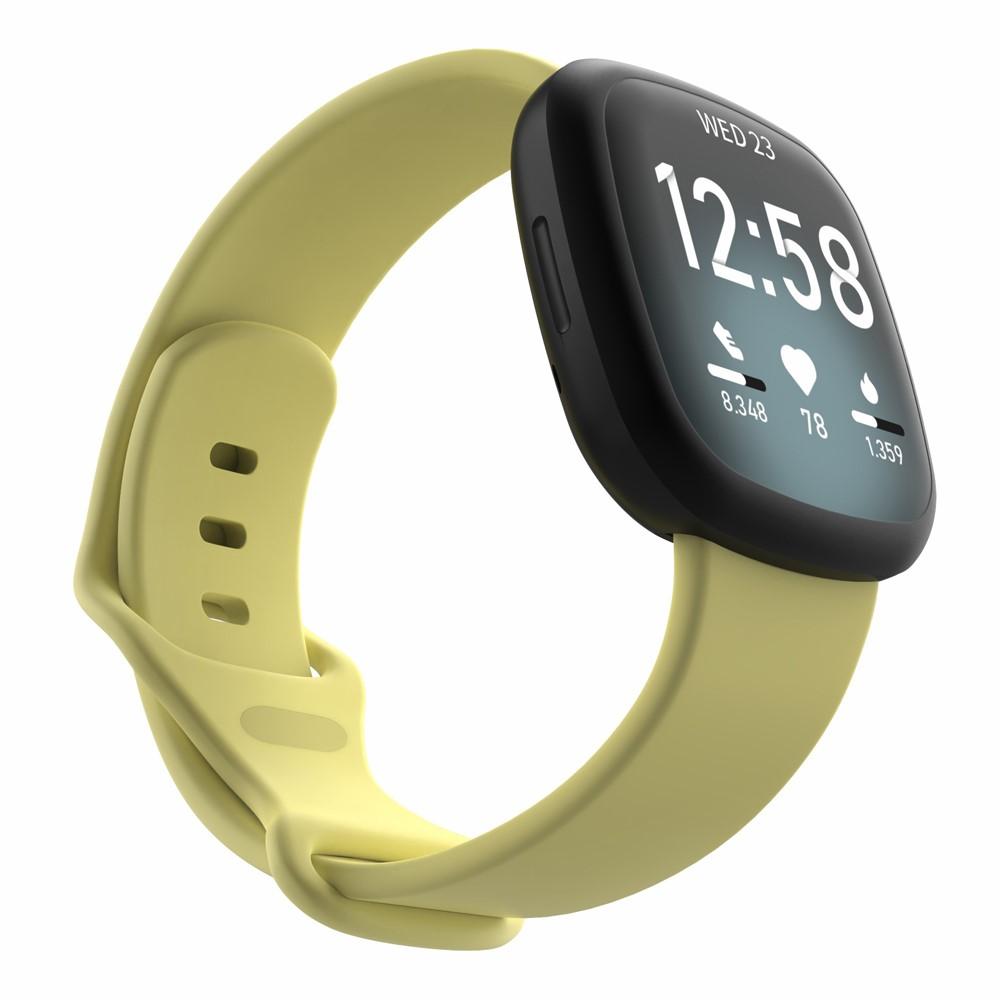 Silikonearmbånd Fitbit Versa 3/Sense gul (Small)
