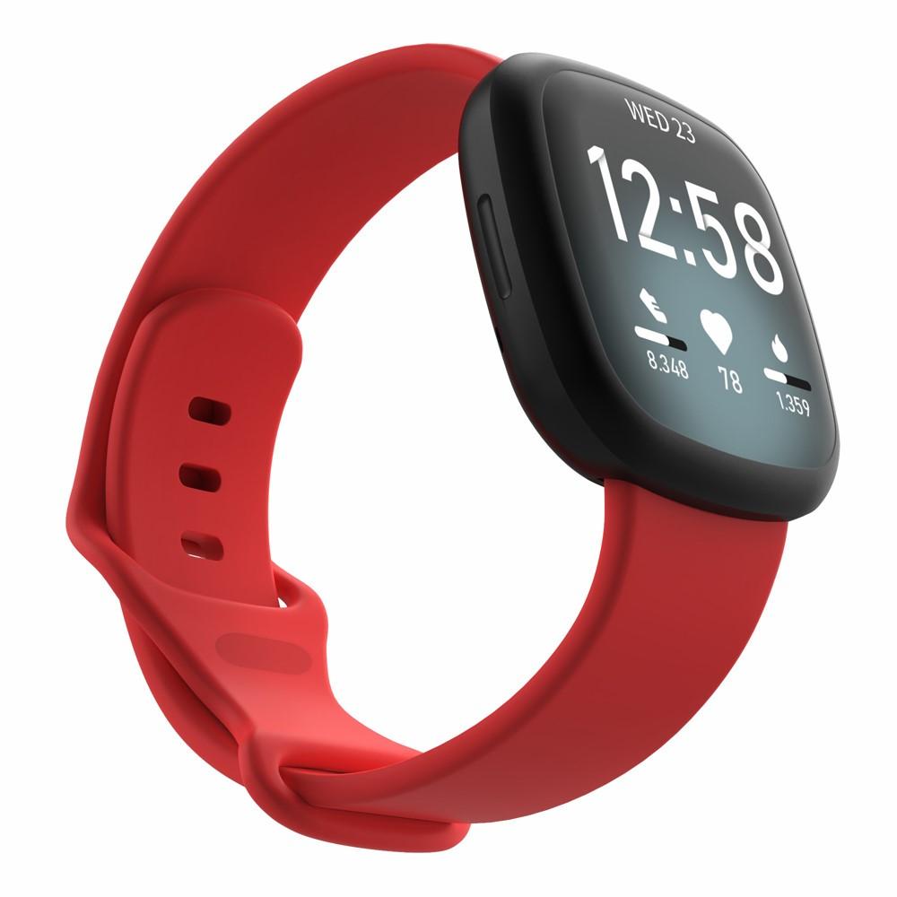 Silikonearmbånd Fitbit Versa 3/Sense rød (Small)