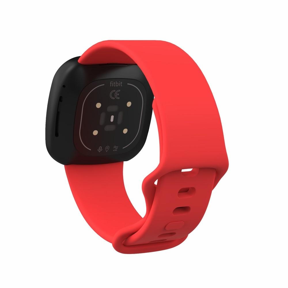 Silikonearmbånd Fitbit Versa 3/Sense rød (Small)