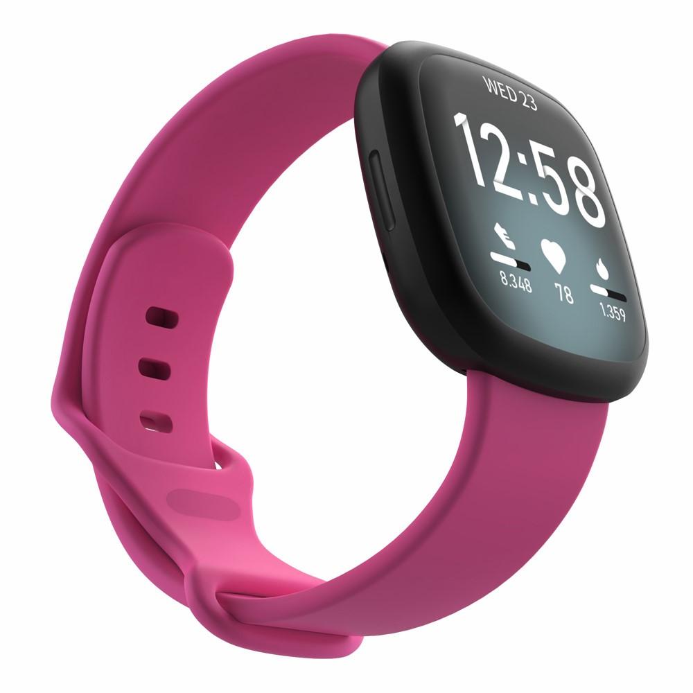 Silikonearmbånd Fitbit Versa 3/Sense lyserød (Small)