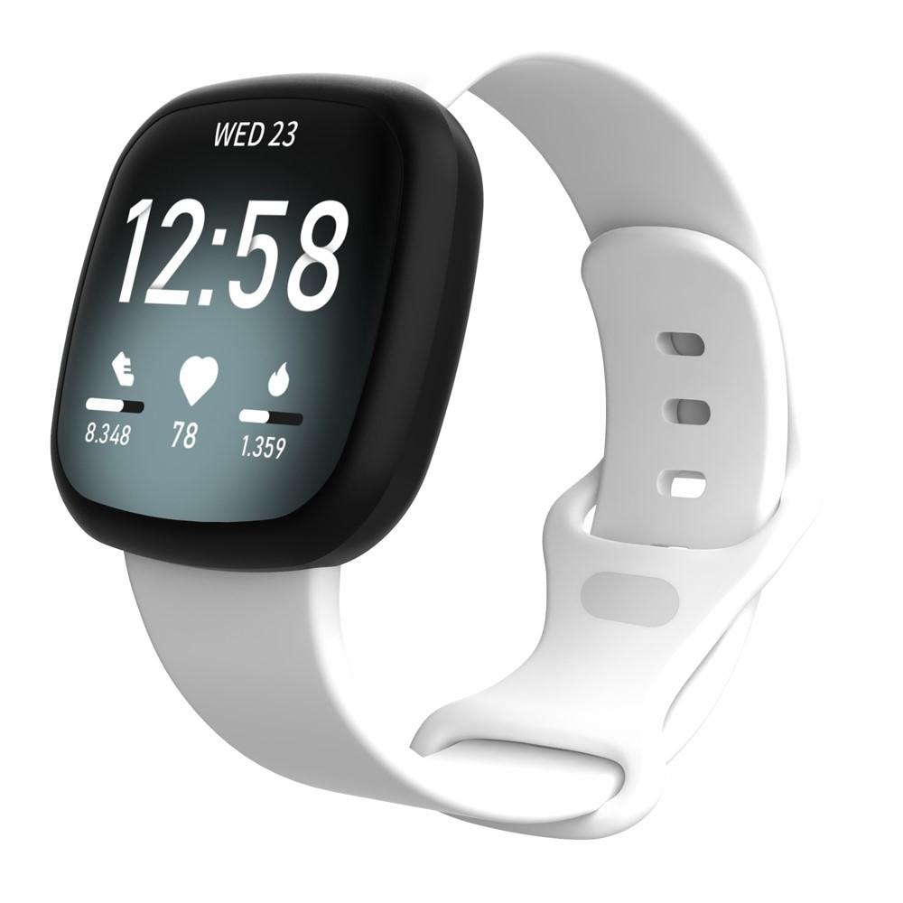 Silikonearmbånd Fitbit Versa 3/Sense hvid (Small)