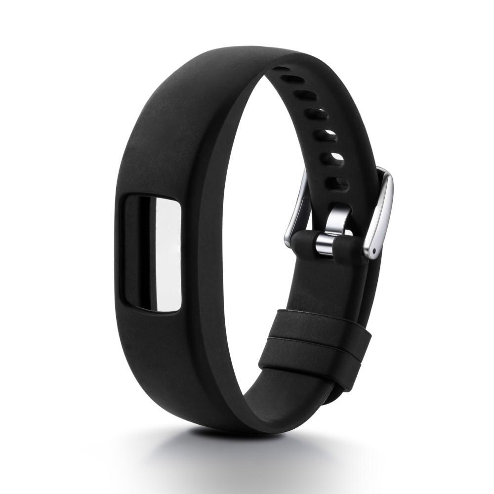 Rem af silikone til Garmin Vivofit 4 sort