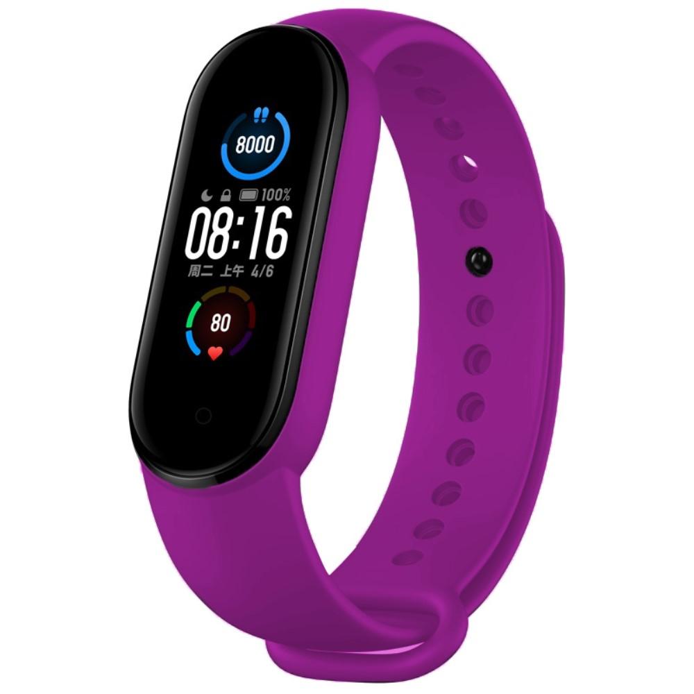 Rem af silikone til Xiaomi Mi Band 5/6 lila