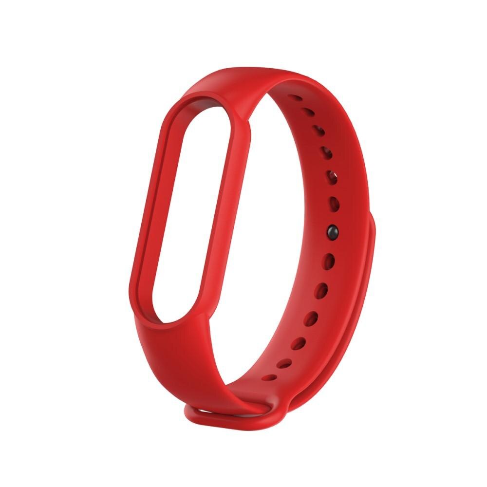 Rem af silikone til Xiaomi Mi Band 5/Mi Band 6 Rød