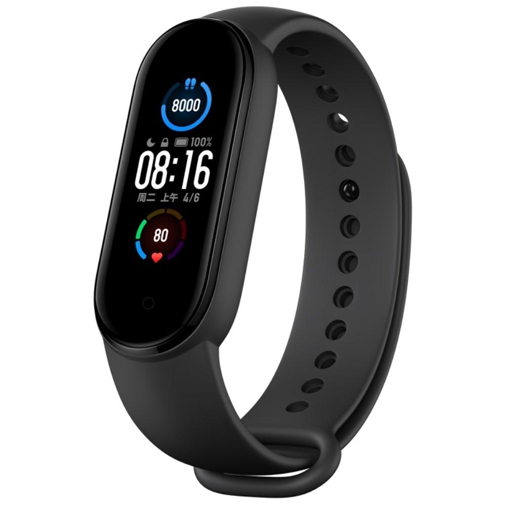 Rem af silikone til Xiaomi Mi Band 5/6 sort