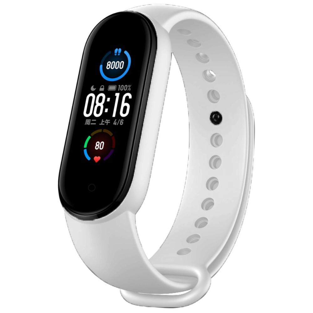 Rem af silikone til Xiaomi Mi Band 5/6 hvid