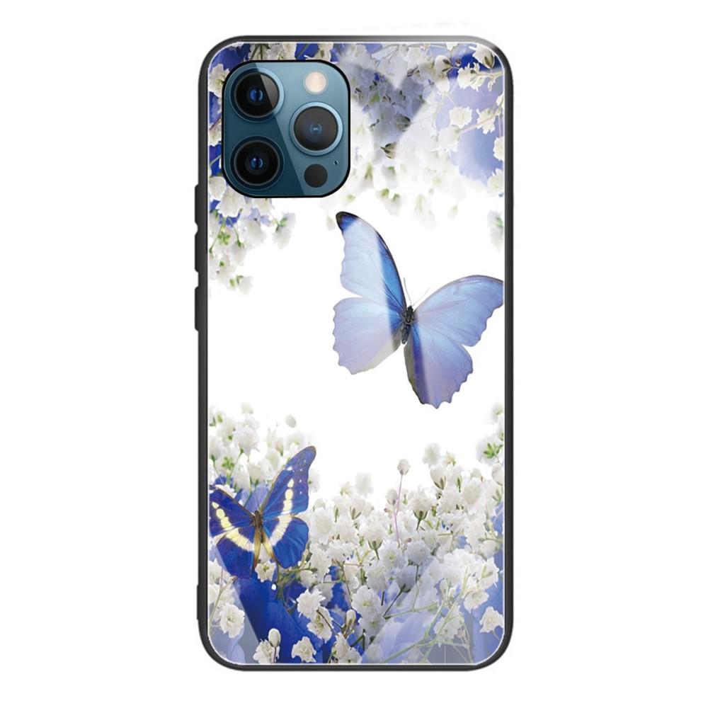 Cover Hærdet Glas iPhone 12/12 Pro sommerfugle