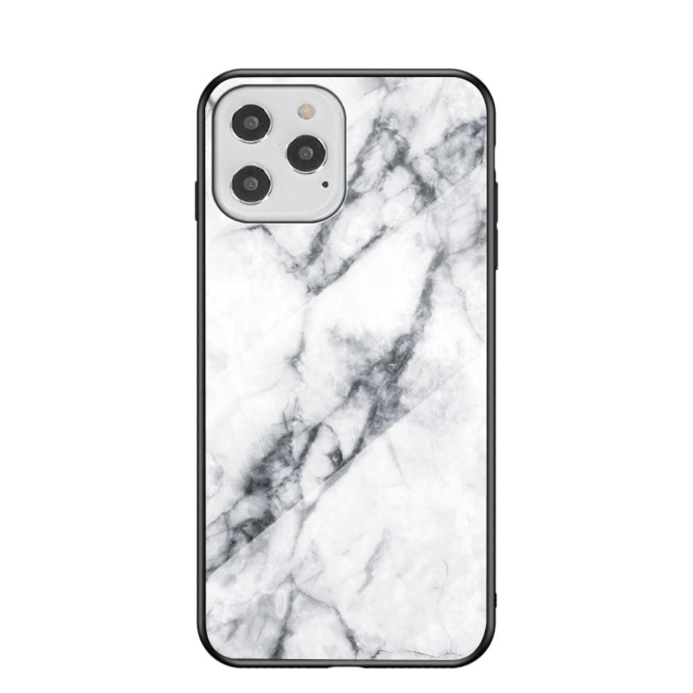 Cover Hærdet Glas iPhone 12/12 Pro hvid marmor