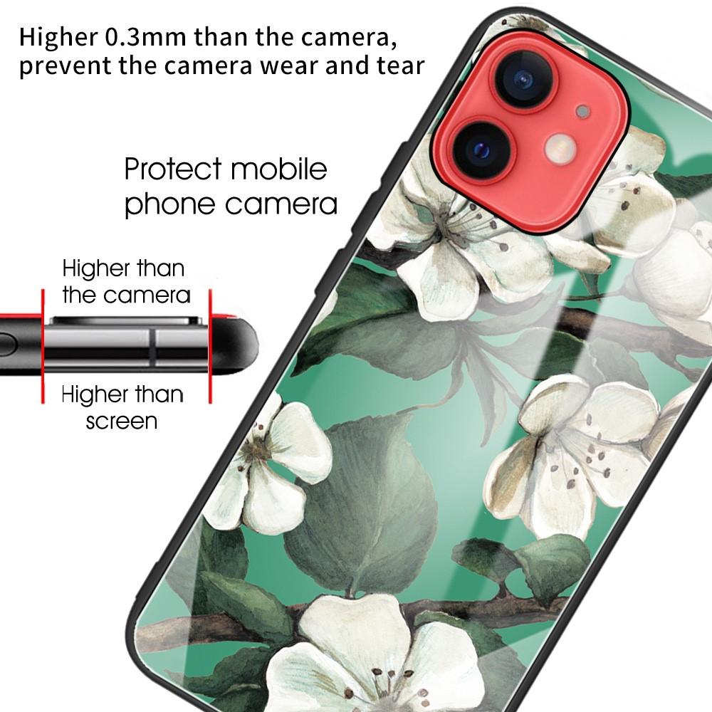 Cover Hærdet Glas iPhone 12 Mini blomster