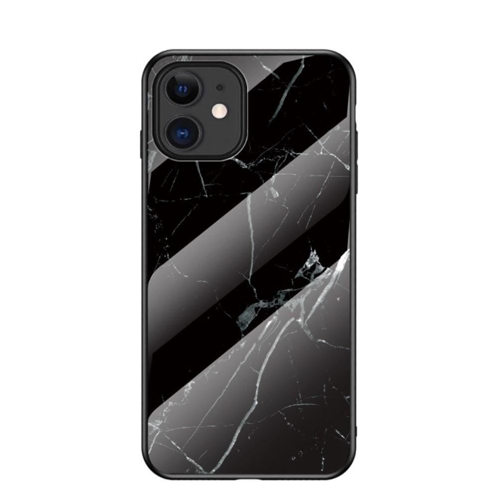 Cover Hærdet Glas iPhone 12 Mini sort marmor
