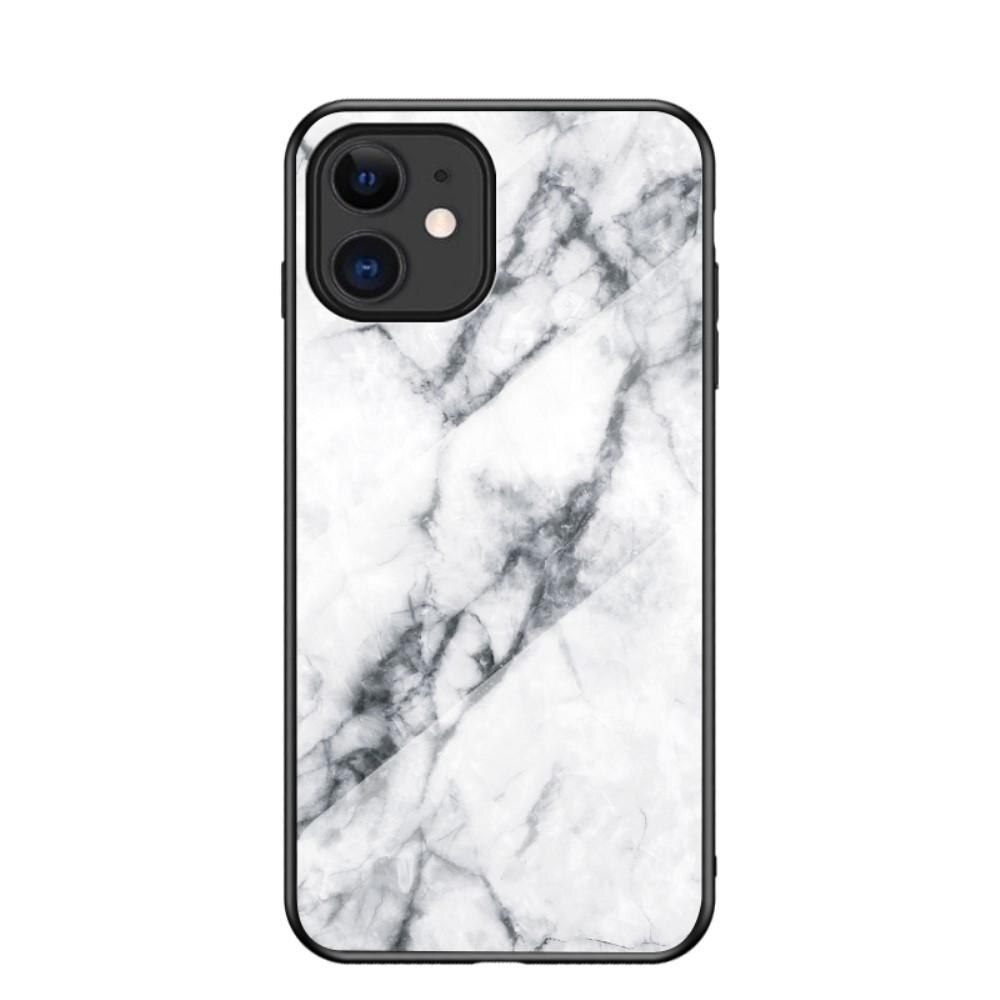 Cover Hærdet Glas iPhone 12 Mini hvid marmor