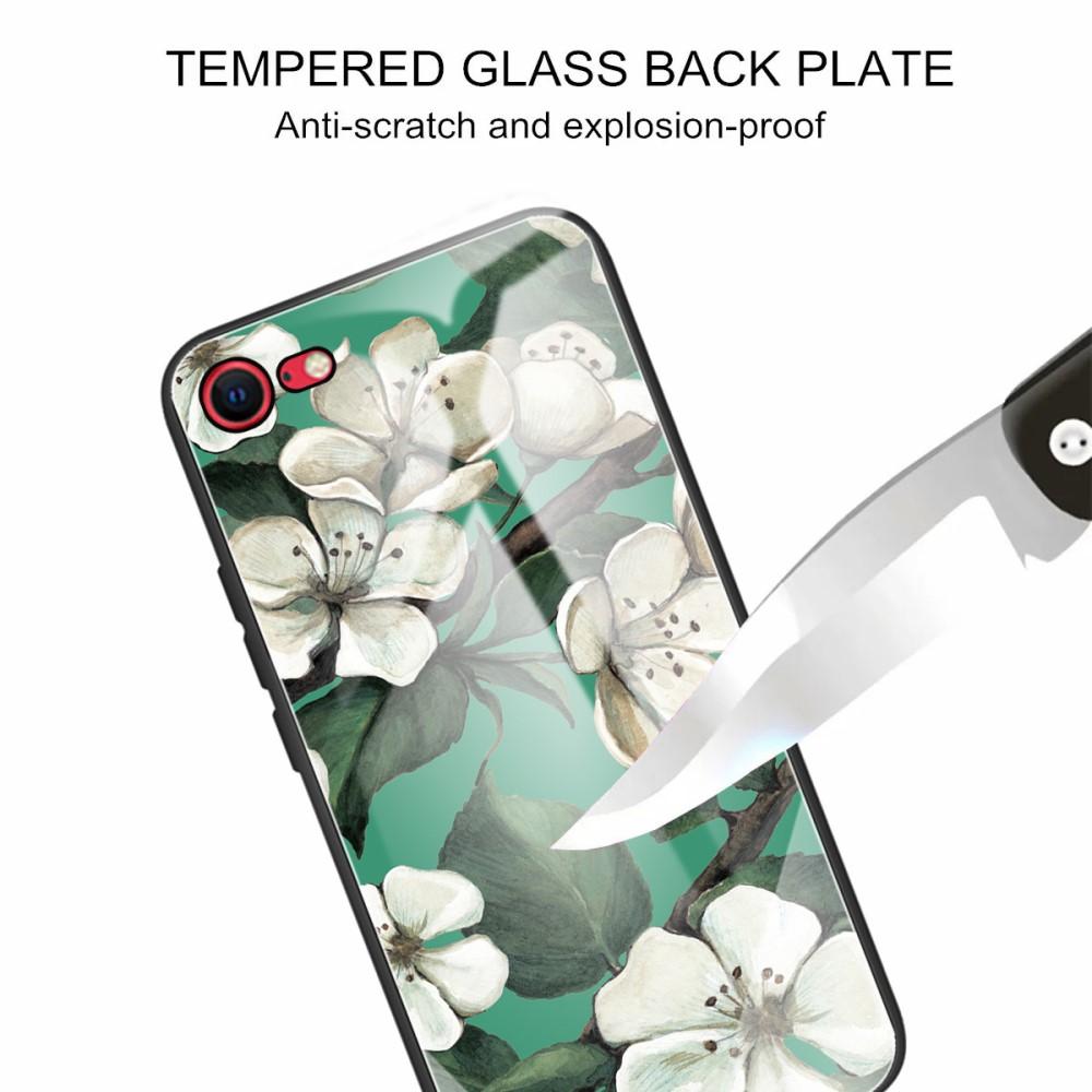 Cover Hærdet Glas iPhone 7/8/SE 2020 blomster