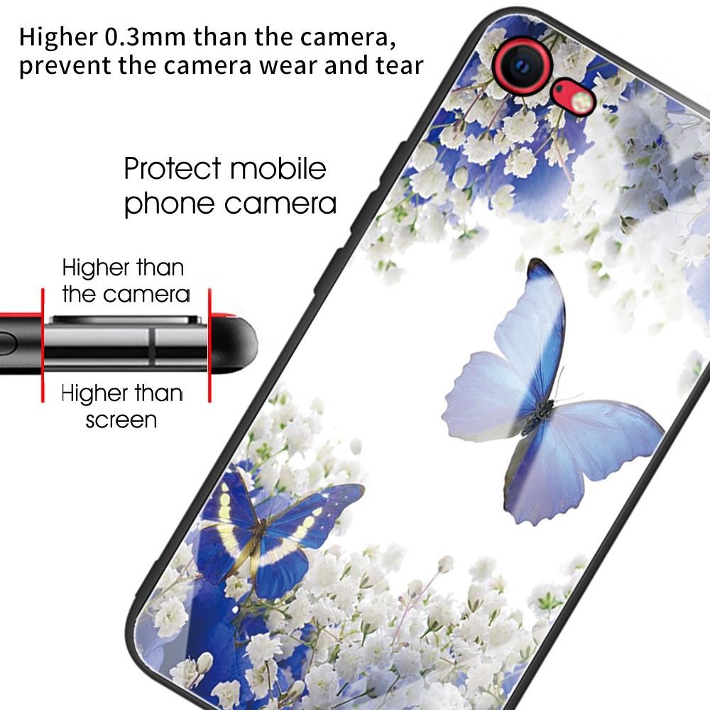 Cover Hærdet Glas iPhone 7/8/SE sommerfugle