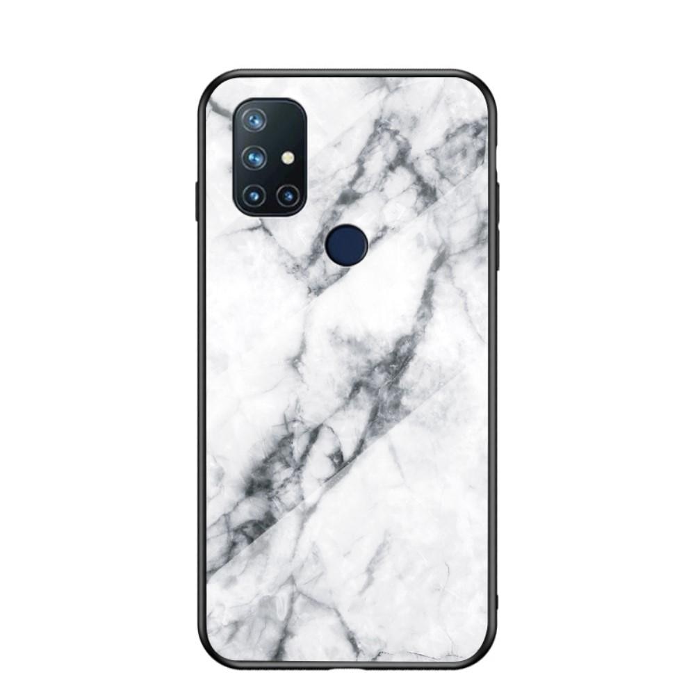 Cover Hærdet Glas OnePlus Nord N10 5G hvid marmor