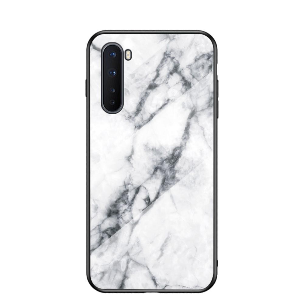 Cover Hærdet Glas OnePlus Nord hvid marmor