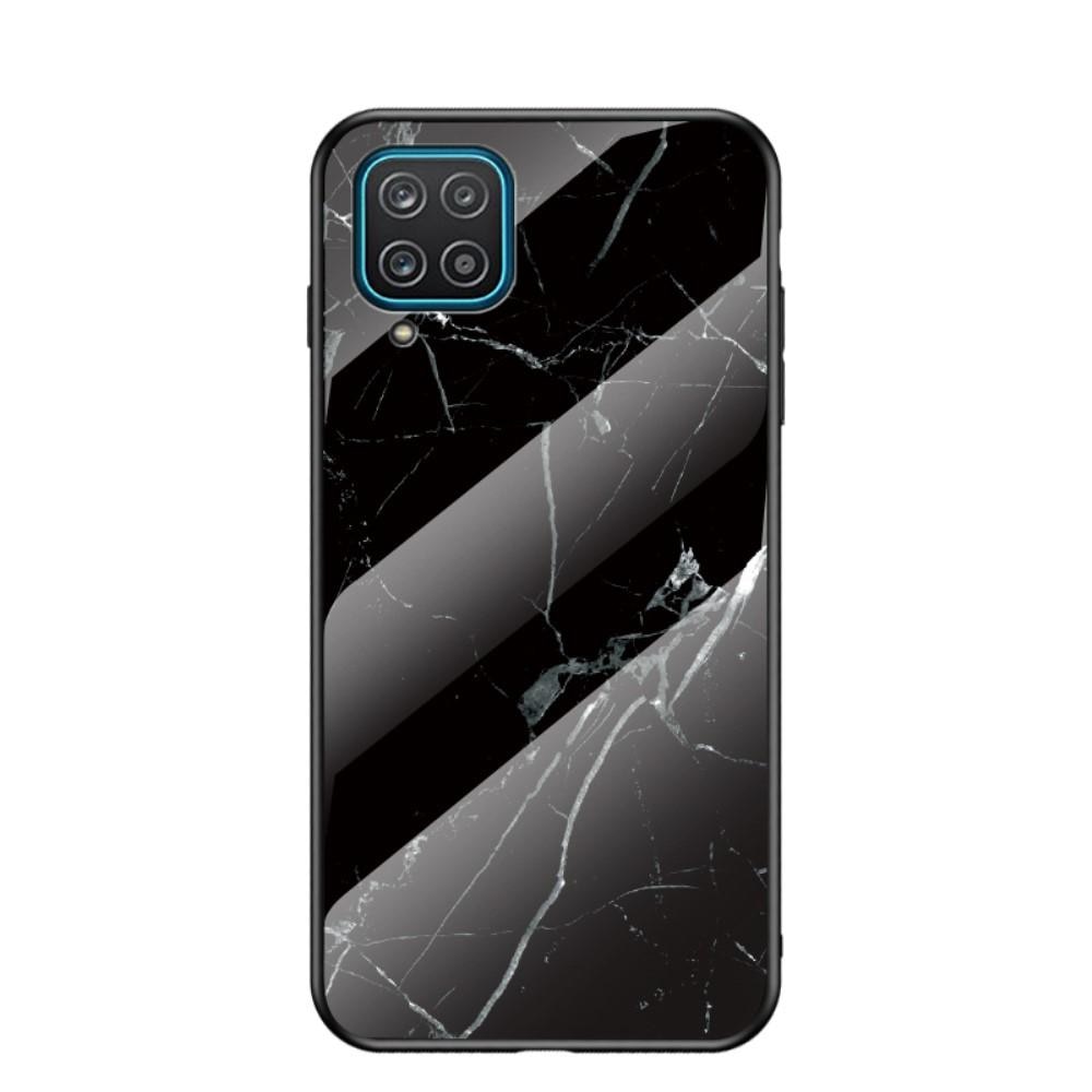 Cover Hærdet Glas Samsung Galaxy A12 sort marmor