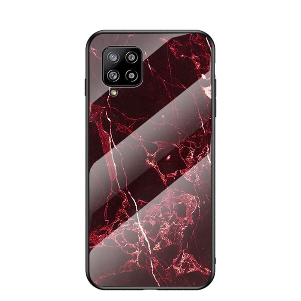 Cover Hærdet Glas Samsung Galaxy A42 5G rød marmor