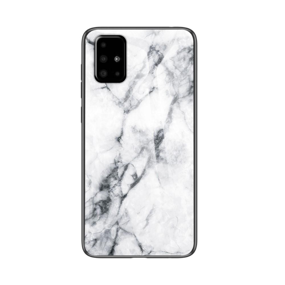 Cover Hærdet Glas Samsung Galaxy A51 hvid marmor