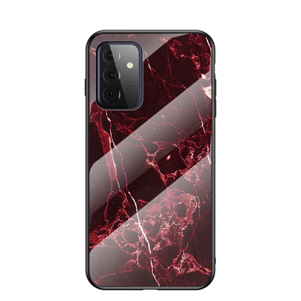 Cover Hærdet Glas Samsung Galaxy A72 5G rød marmor