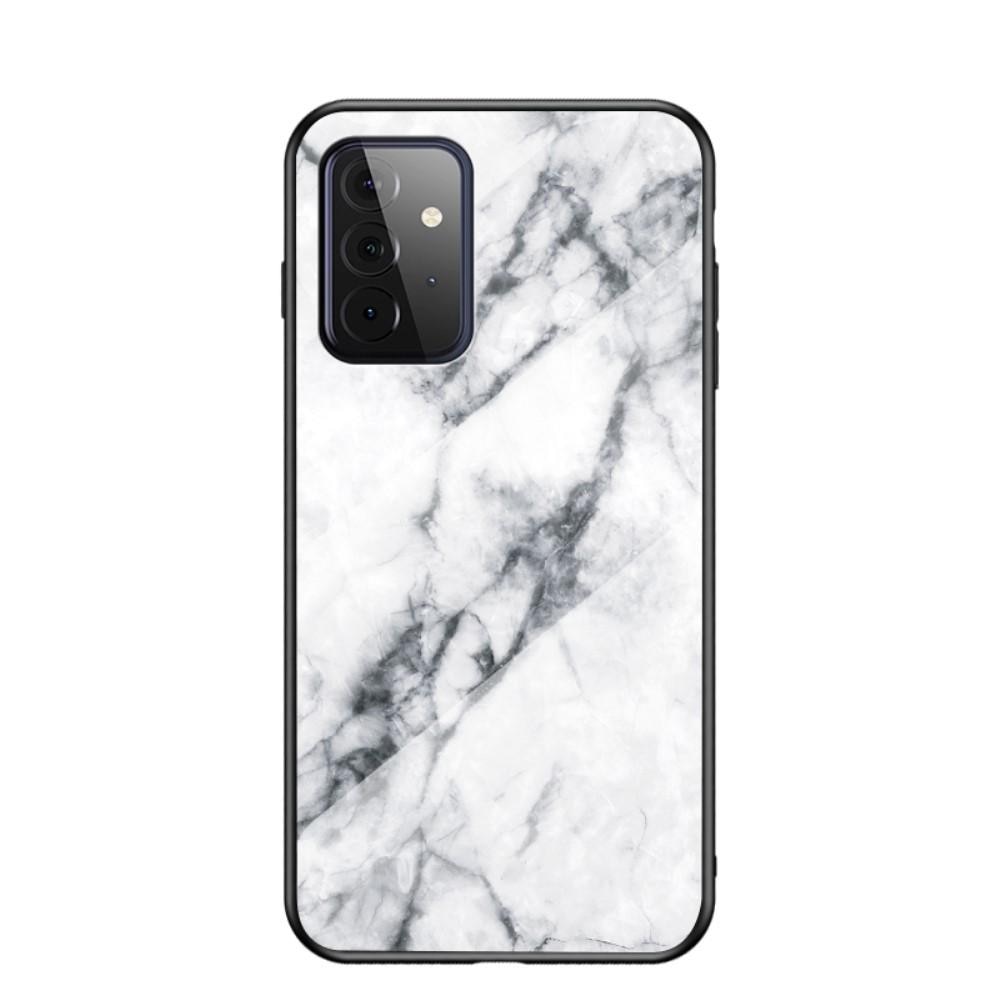 Cover Hærdet Glas Samsung Galaxy A72 5G hvid marmor