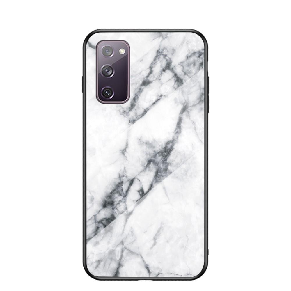 Cover Hærdet Glas Samsung Galaxy S20 FE hvid marmor