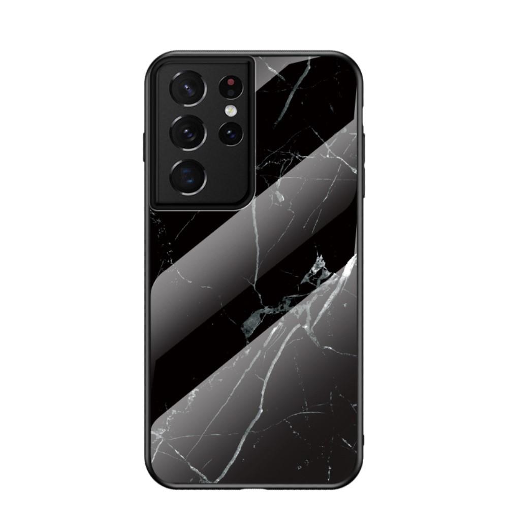 Cover Hærdet Glas Samsung Galaxy S21 Ultra sort marmor