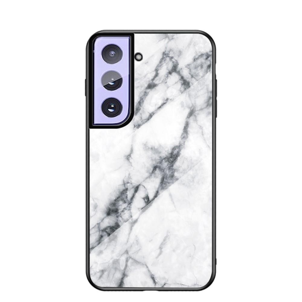 Cover Hærdet Glas Samsung Galaxy S21 hvid marmor