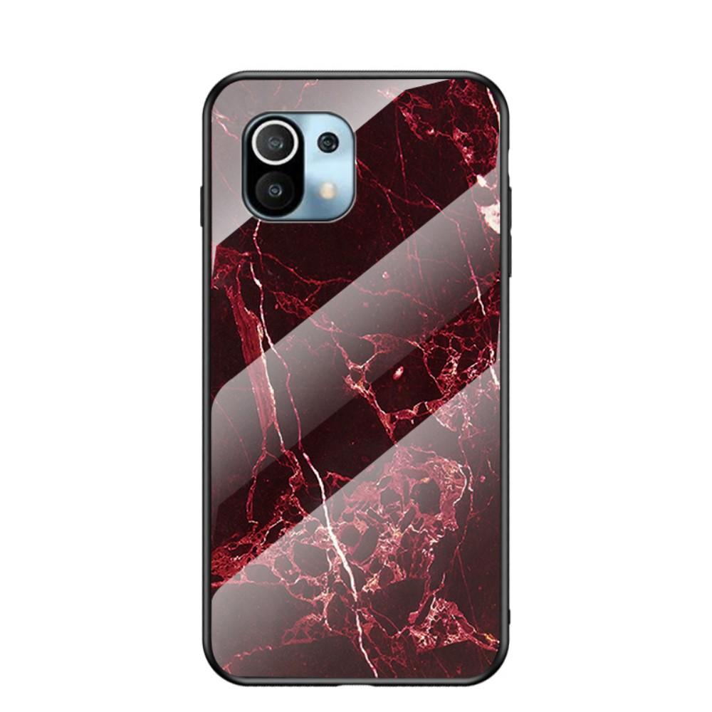 Cover Hærdet Glas Xiaomi Mi 11 rød marmor