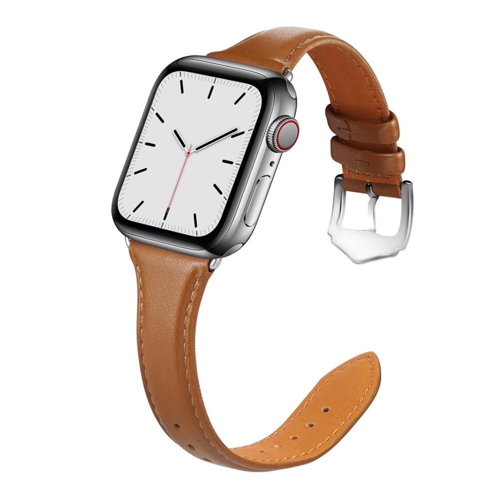 Slim Læderrem Apple Watch 38/40/41 mm cognac