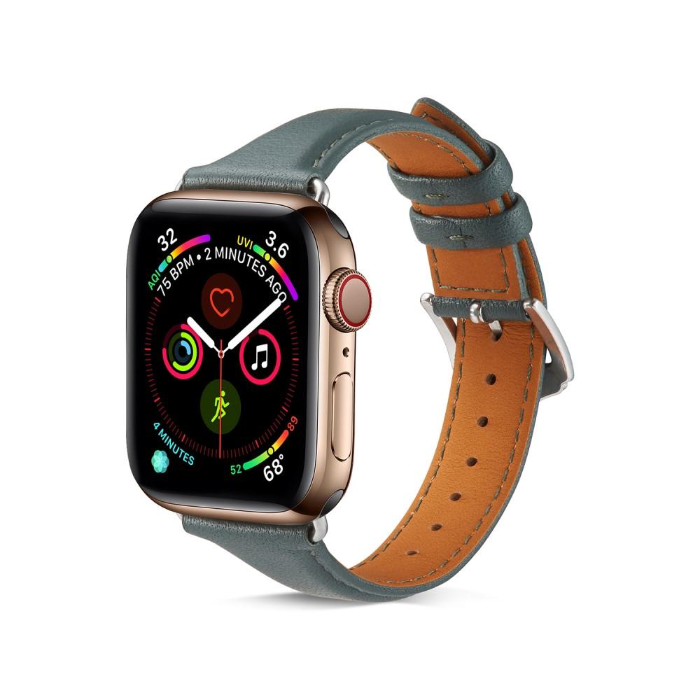 Slim Læderrem Apple Watch 41mm Series 8 grøn