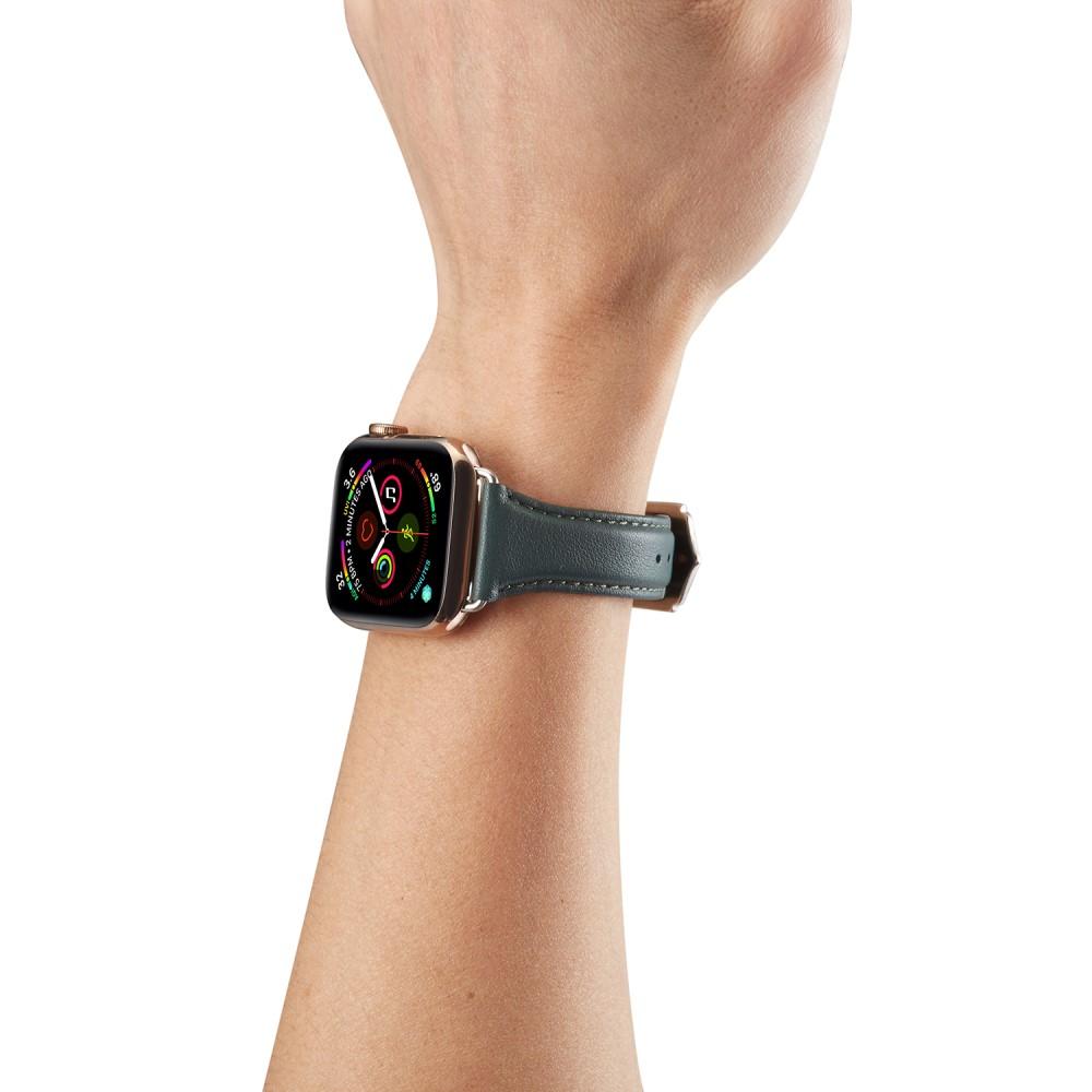 Slim Læderrem Apple Watch Ultra 49mm grøn